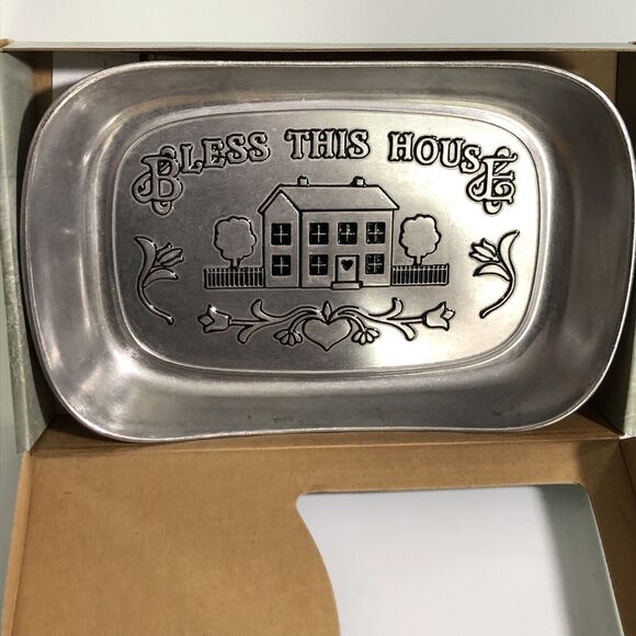 WILTON ARMETALE "Bless This House" Bread Tray Cookware Serving 601013 New - Picture 1 of 7